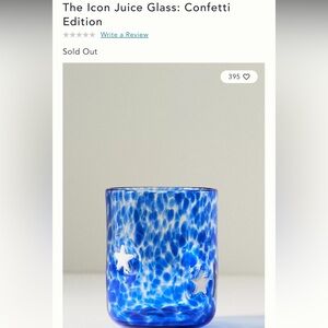 Anthropologie Icon Juice Glass
